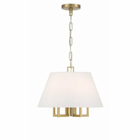CRYSTORAMA Libby Langdon For Westwood 5 Light Vibrant Gold Pendant 2255-VG
